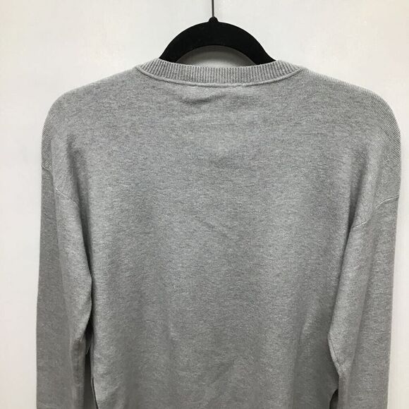 WAYF Womens Pullover Sweater Gray Heathered Long Sleeve Jewel Neck Button XS New - Picture 5 of 9